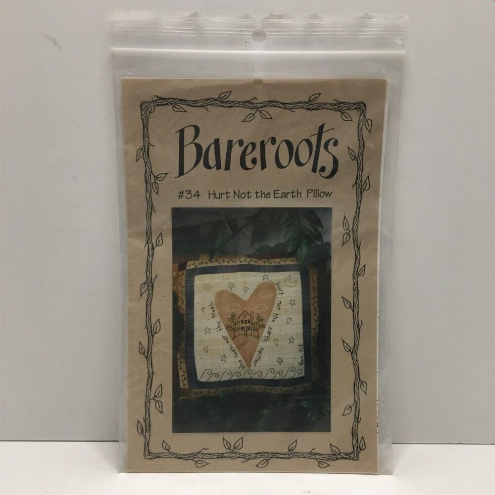 Bareroots Hurt Not The Earth Pillow Sewing Pattern No34 1998 Uncut